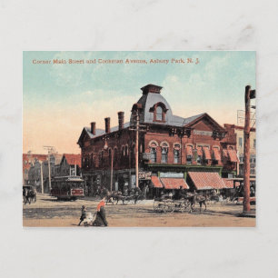 Asbury Park, New Jersey, Main St, Vintag Postkarte