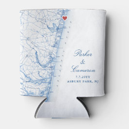 Asbury Park New Jersey Map Gastgeschenk Hochzeit D Dosenkühler