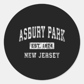Asbury Park New Jersey Nj Etablierte Sport Runder Aufkleber