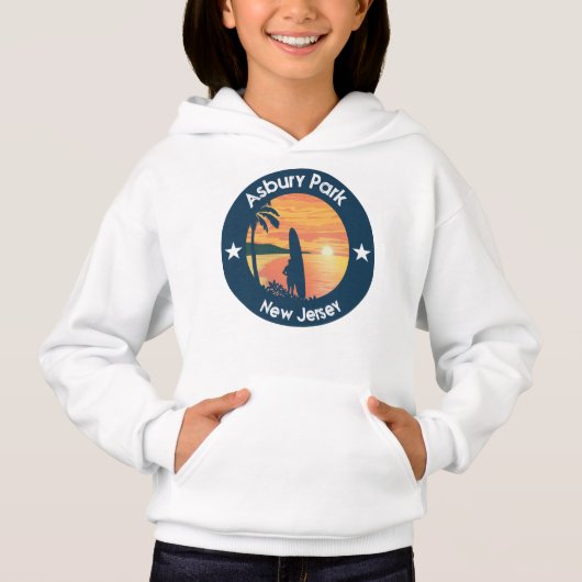 Asbury Park New Jersey NJ Hoodie (Vorderseite)