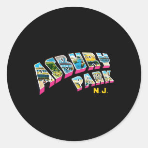 Asbury Park New Jersey Nj Runder Aufkleber