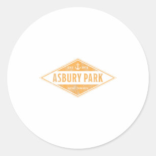 Asbury Park New Jersey Nj Souvenir Urlaub Vintag Runder Aufkleber