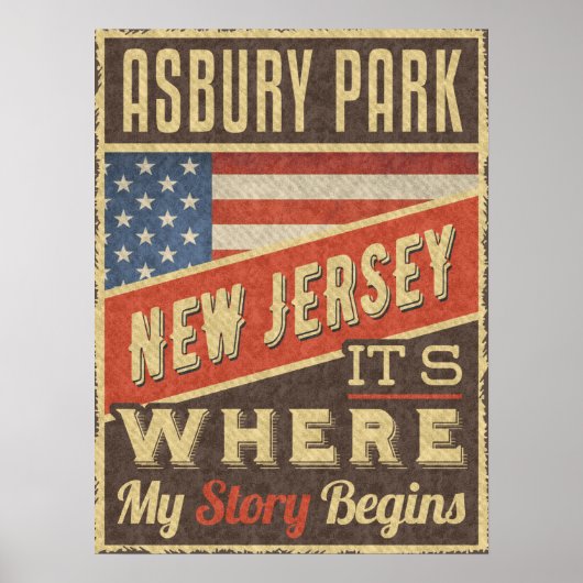 Asbury Park New Jersey Poster (Vorne)