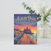 Asbury Park New Jersey Postkarte (Stehend Vorderseite)