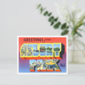 Asbury Park, New Jersey Vintag Big Letters Postkarte (Stehend Vorderseite)