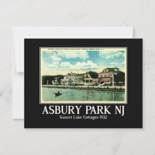 Asbury Park NJ 1930er Jahre Vintage Inspiriert Postkarte