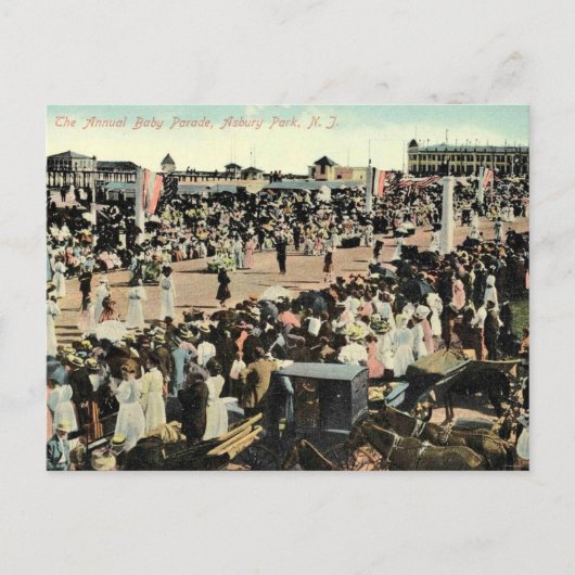 Asbury Park NJ, Baby Parade, 1910er Postkarte (Vorderseite)