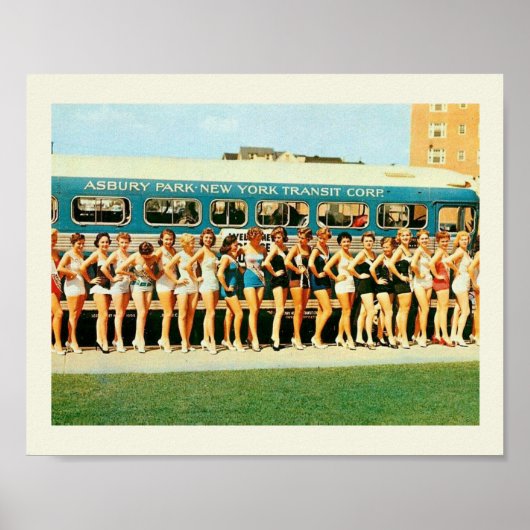 Asbury Park NJ, Beauty Pageant Vintag Poster (Vorne)