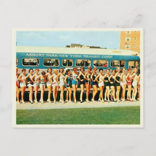 Asbury Park NJ, Beauty Pageant Vintag Postkarte (Vorderseite)