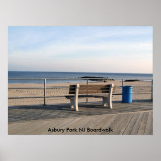 Asbury Park NJ Boardwalk - Bench Poster