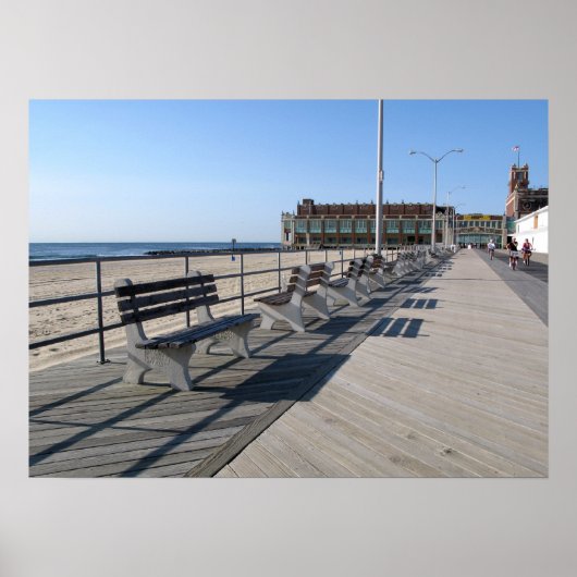 Asbury Park NJ Boardwalk Cyclists Poster (Vorne)
