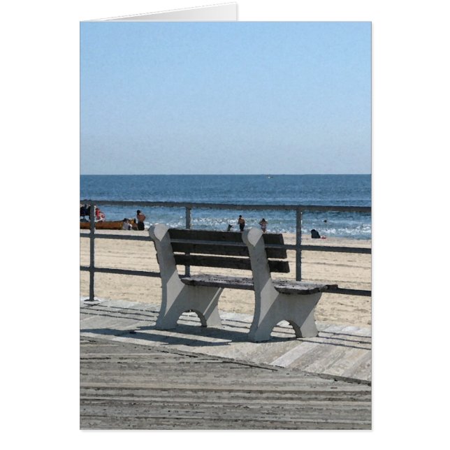 Asbury Park NJ Boardwalk - Lone Bench (Vorne)