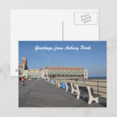 Asbury Park NJ Boardwalk Postkarte (Vorne/Hinten)