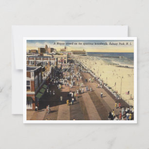 Asbury Park NJ, eine glückliche Strandpromenaden-M Postkarte