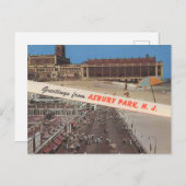 Asbury Park NJ, Greetings, Jersey Shore, Classic Postkarte (Vorne/Hinten)