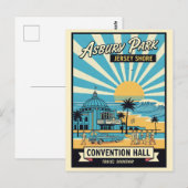 Asbury Park NJ Jersey Shore Retro Postkarte (Vorne/Hinten)