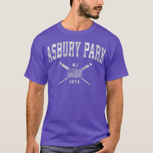 Asbury Park NJ Nautical Vintage US-Flagge T-Shirt