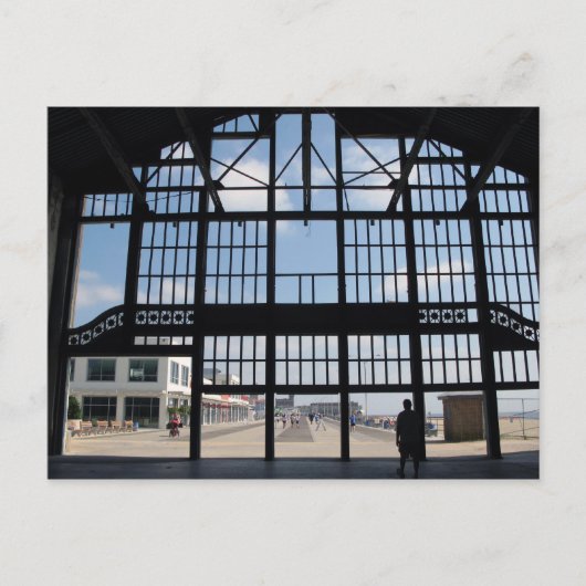 Asbury Park NJ Parkplatz Aussicht aufs Gebäude Cas Postkarte (Vorderseite)