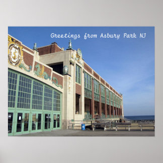 Asbury Park NJ Promenade - Kongresshalle Poster