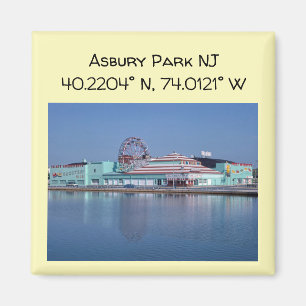 Asbury Park NJ Vintage Style Color Party Getränk Magnet