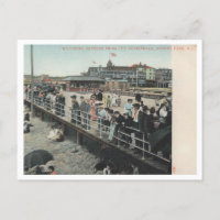 Asbury Park NJ, Watching Bathers, Boardwalk, 1906
