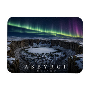 Asbyrgi Nordlichter Magnet