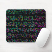 Ascemic Asemic Alien Script schreiben Mousepad (Mit Mouse)