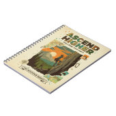 Ascend Higher Mountain Climbing Adventure Art Notizblock (Linke Seite)