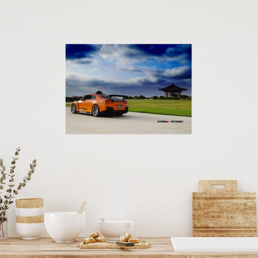 "Ascend" Nissan GT-R35 durch Bursting Poster (Küche)