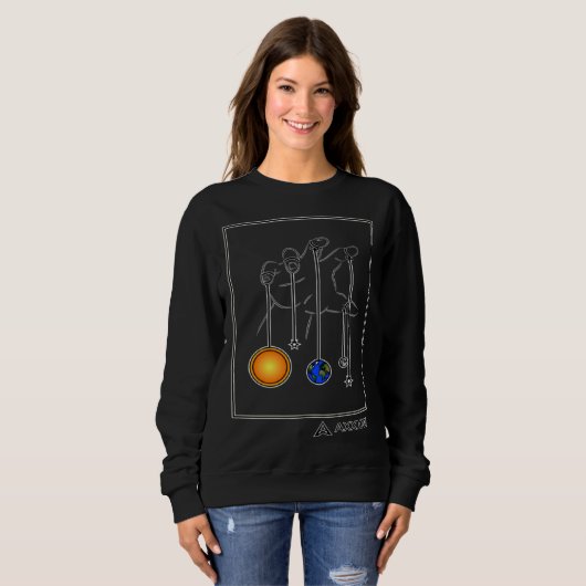 Ascendancy Axxion Abstract Planets Solar System Sp Sweatshirt (Vorne ganz)