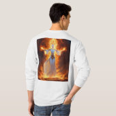 Ascendant Spirit: Radiantes Licht und Flammen T-Shirt (Schwarz voll)