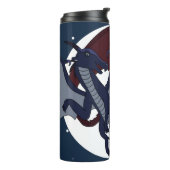Ascended Mythical Fantasy Dragon Moon Tumbler Thermosbecher (Nach links gedreht)