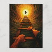 Ascending Ladder to Light Eagle Freedom Symbolic Postkarte (Vorderseite)