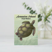 Asceninsee Schildkröte Postkarte (Stehend Vorderseite)