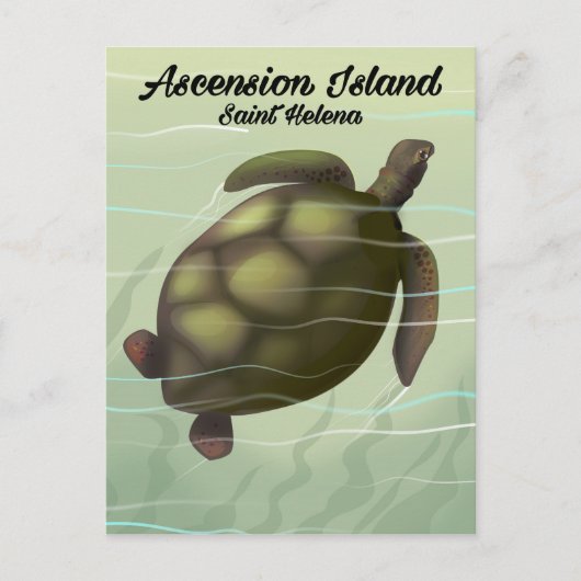 Asceninsee Schildkröte Postkarte (Vorderseite)