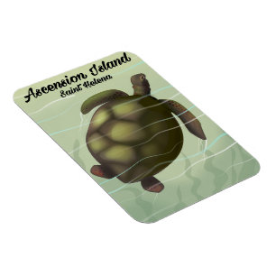 Ascension Island Meeresschildkröte Magnet