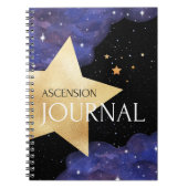 Ascension Journal - Lila & Gold Cosmic Star Notizblock (Vorderseite)