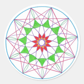 Ascension Mandala Runder Aufkleber