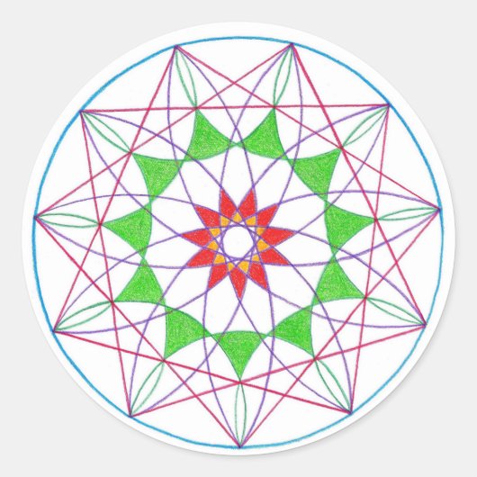 Ascension Mandala Runder Aufkleber (Vorderseite)