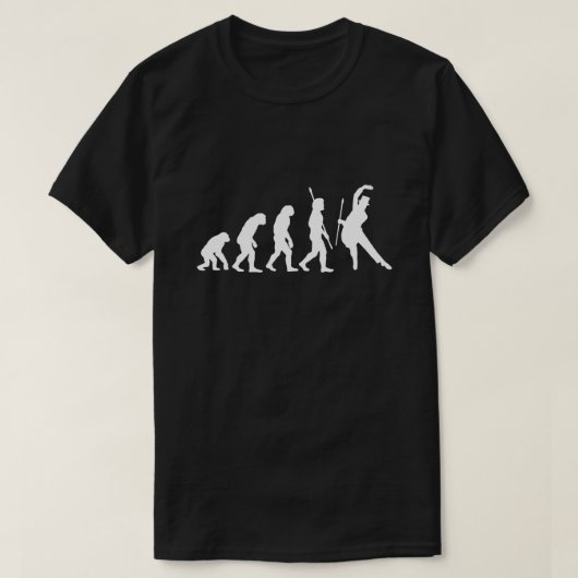 Ascent of Man Funny Evolution Dancing Gentleman T-Shirt (Design vorne)