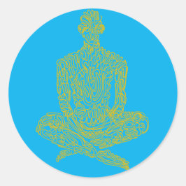 Ascetic (Baby mit gelber/w) Runder Aufkleber