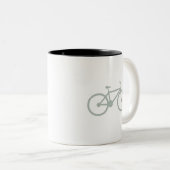 Asch-Grau-Fahrrad Zweifarbige Tasse (VorderseiteRechts)