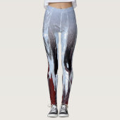 Asch zu Malvenfarben Leggings (Vorderseite)