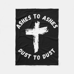 Asche auf Asche Staub zu betäuben Cross Bible Vers Fleecedecke