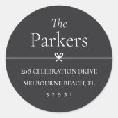 Asche | Einfache Aufkleber für die Rücksendeadress (Vorderseite)