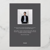 Asche | Foil Banner Foto Abschluss Folieneinladung (Rückseite)