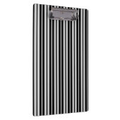 Asche Grau Schwarz Muster für vertikale Streifen Klemmbrett (Rechts)