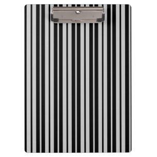 Asche Grau Schwarz Muster für vertikale Streifen Klemmbrett