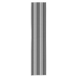 Asche Grau Schwarz Muster für vertikale Streifen Kurzer Tischläufer