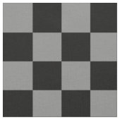 Asche Grau und Schwarzes Schachbrett Muster Textil Stoff (Nahaufnahme)